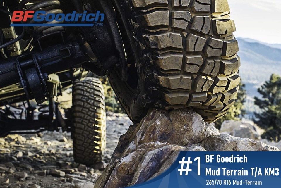 Top #1 Mud Terrain: BF Goodrich All-Terrain T/A KO3 – 265/70r16