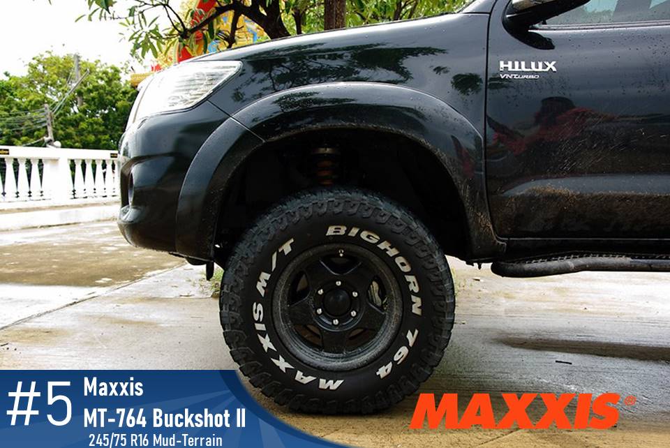 Top #5 Mud Terrain: Maxxis MT-764 Buckshot II – 245/75r16