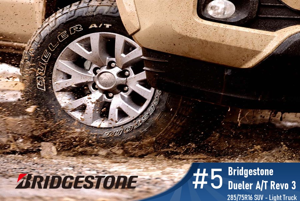 Top #5 SUV/LT: Bridgestone Dueler A/T Revo 3 - 285/75r16