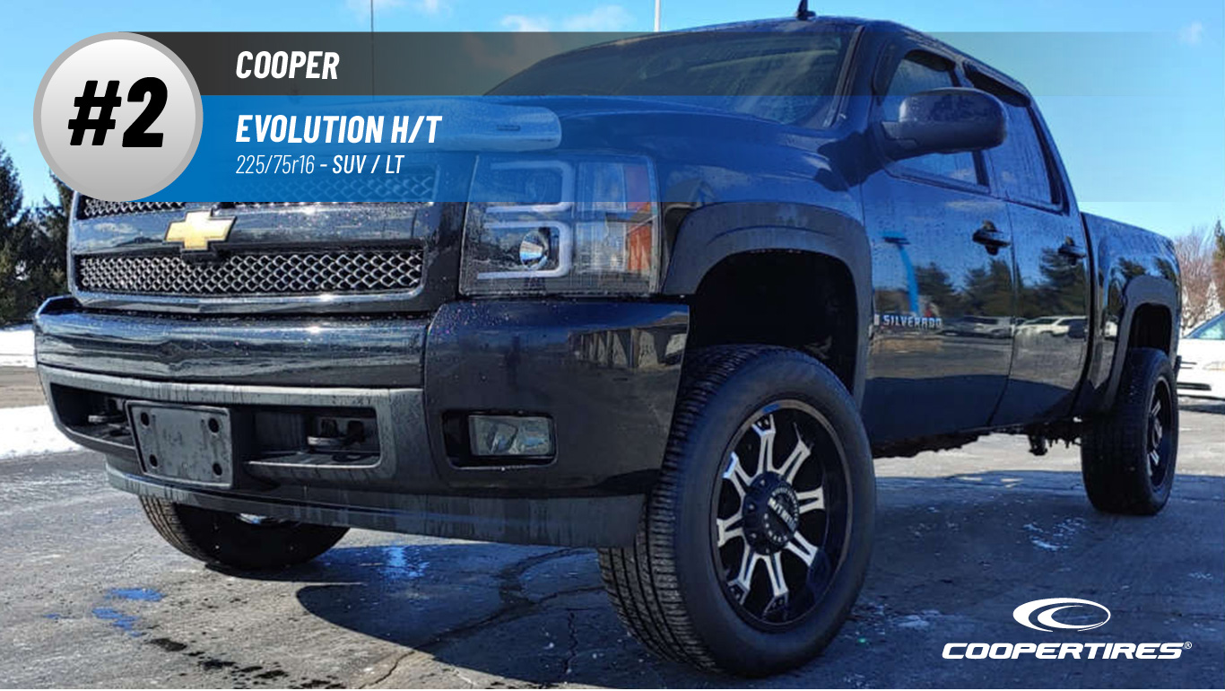 Top #2 SUV/LT: Cooper Evolution H/T – best 225/75r16