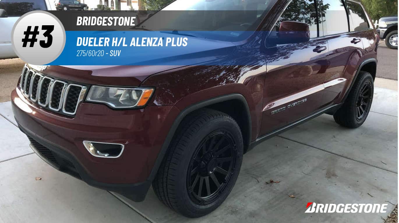 Top #3 SUV/LT: Bridgestone Dueler H/L Alenza Plus –best 275/60r20