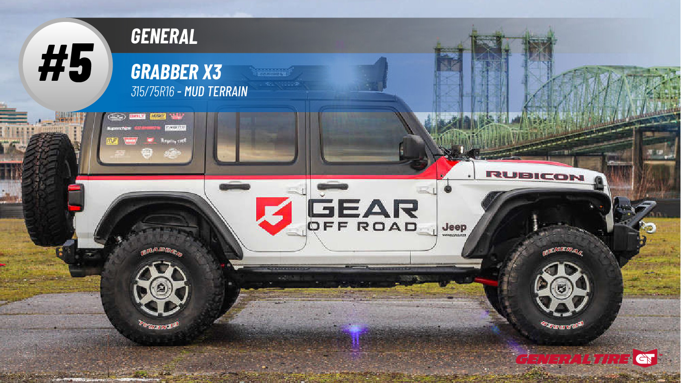 Top #5 Mud Terrain: General Grabber X3 – best 315/75R16