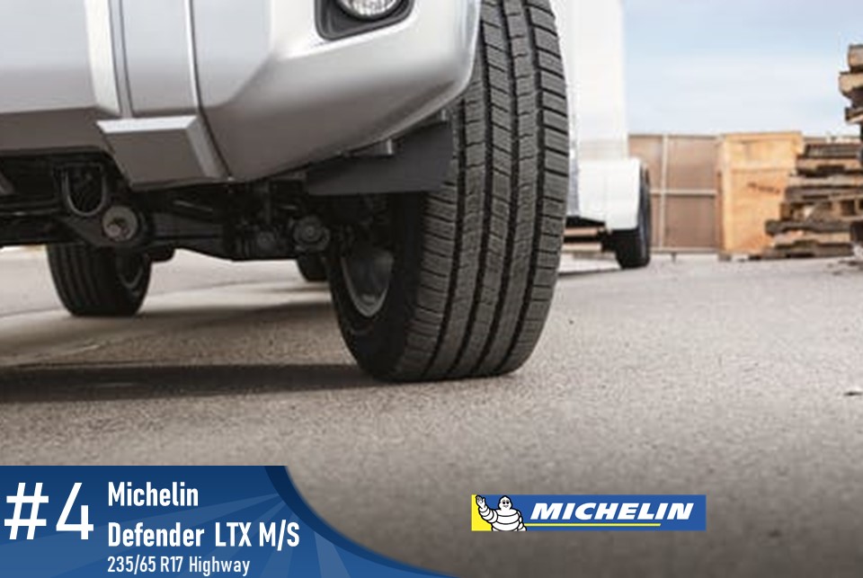 Top #4 Highway: Michelin Defender LTX M/S – 235/65r17