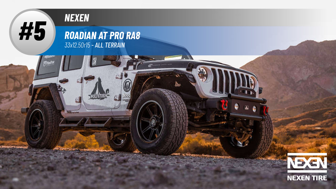 Top #5 All Terrain: Nexen Roadian AT Pro RA8 – best 33x12.50r15