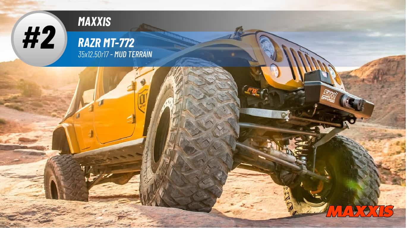 Top #2 Mud Terrain: Maxxis Razr MT-772 – best 35x12.50r17