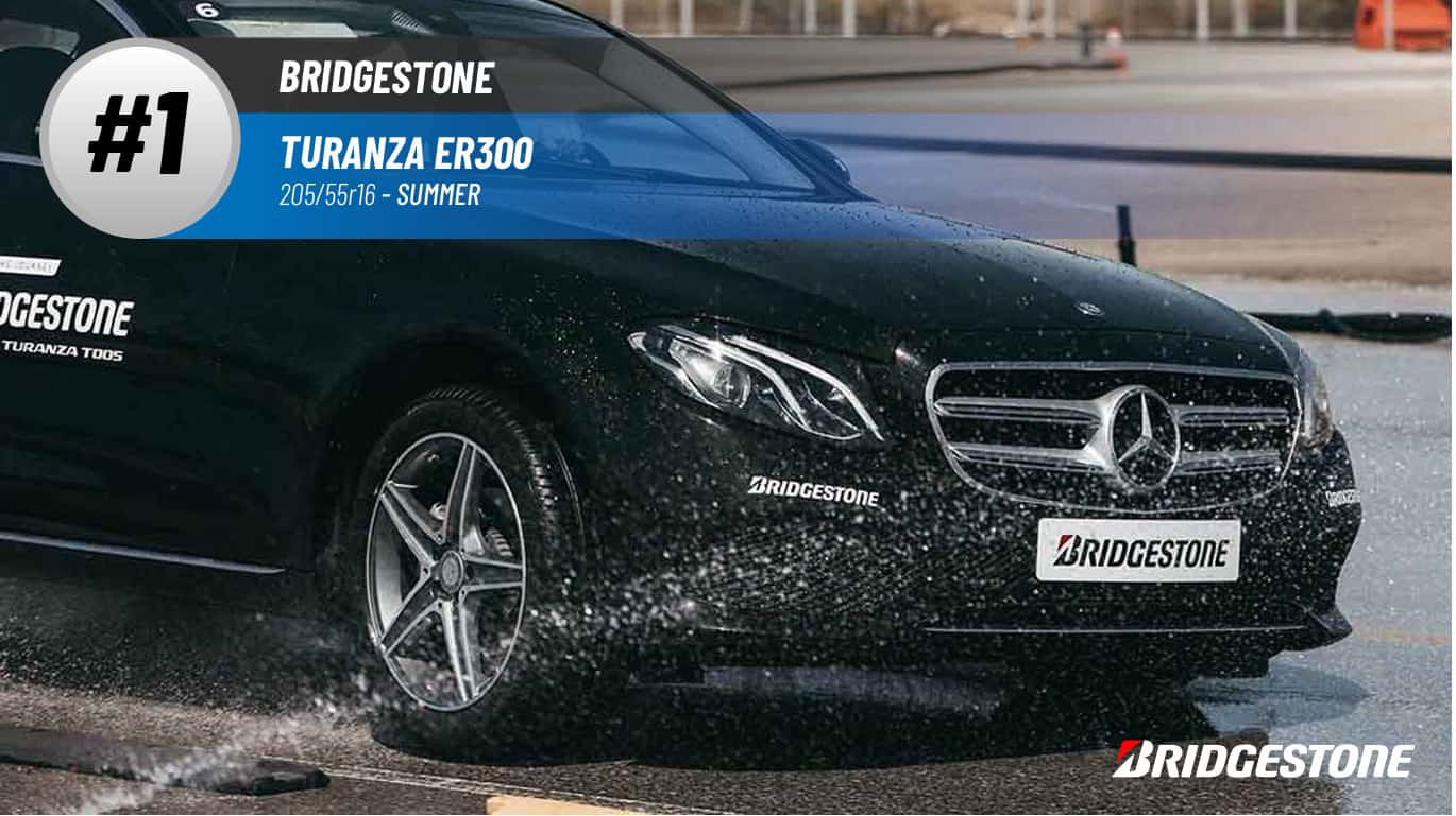 Top #1 Summer Tires: Bridgestone Turanza ER300 – best 205/55r16