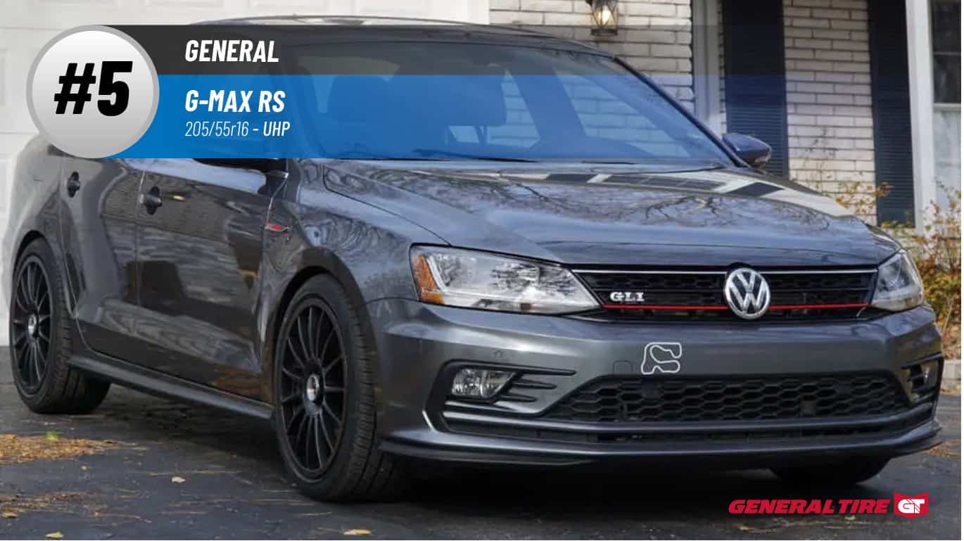 Top #5 UHP Tires: General G-MAX RS – best 205/55r16