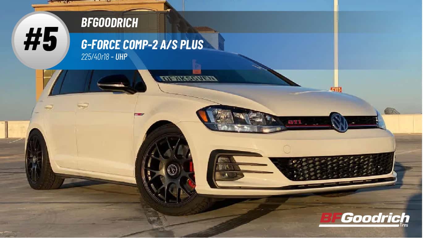 Top #5 UHP Tires: BFGoodrich G-Force Comp-2 A/S Plus – 225/40r18