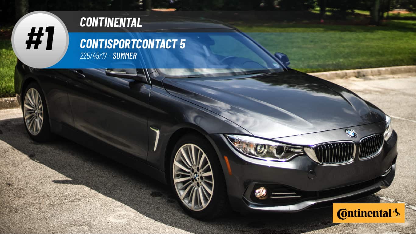 Top #1 Summer Tires: Continental ContiSportContact 5 –best 225/45r17