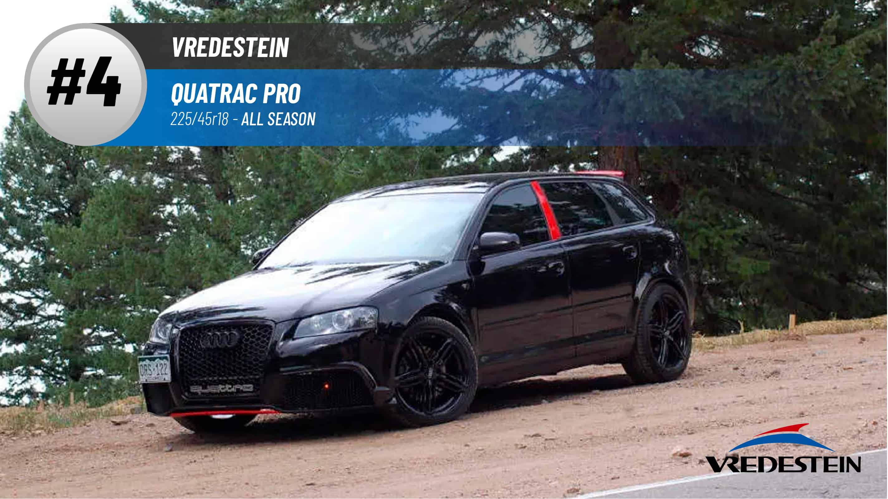 Top #4 All Season Tires: Vredestein Quatrac PRO – best 225/45r18