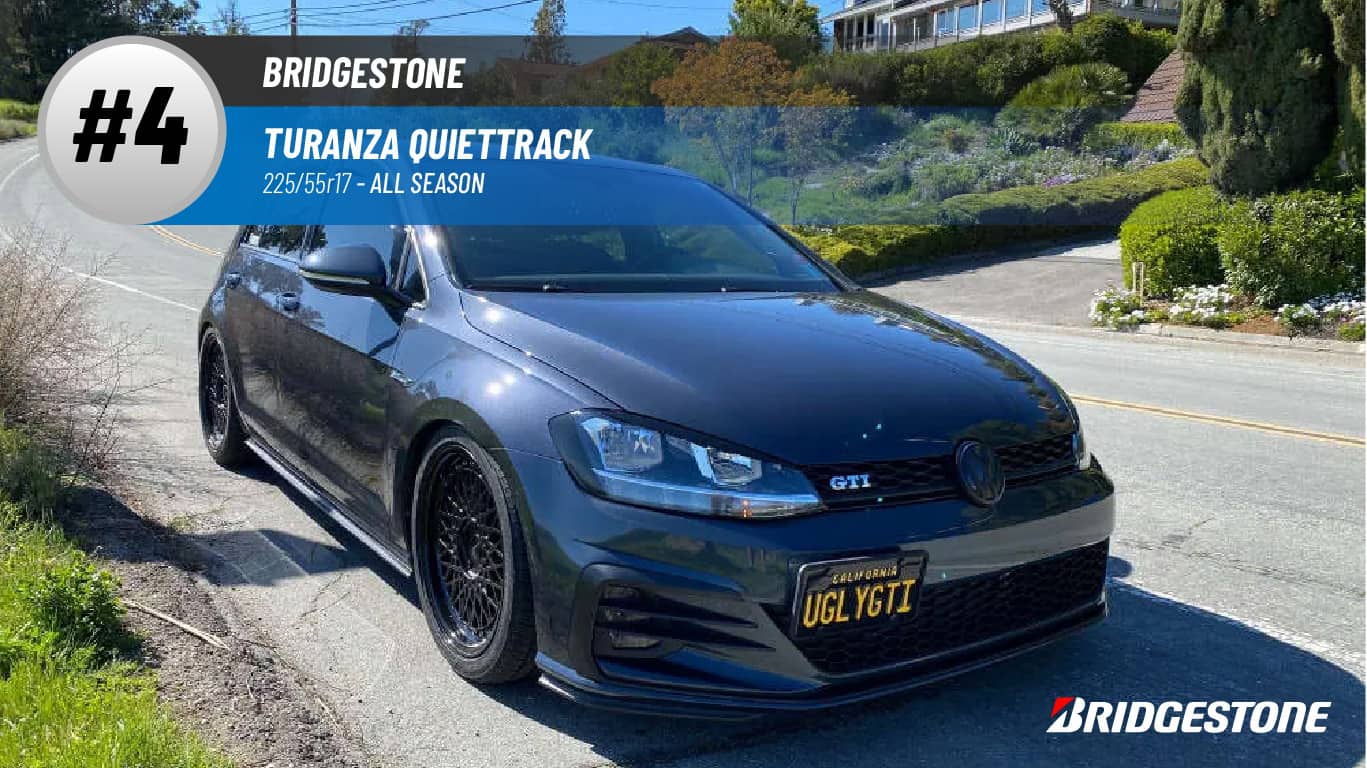 Top #4 All Season Tires: Bridgestone Turanza Quiettrack – best 225/55 R17