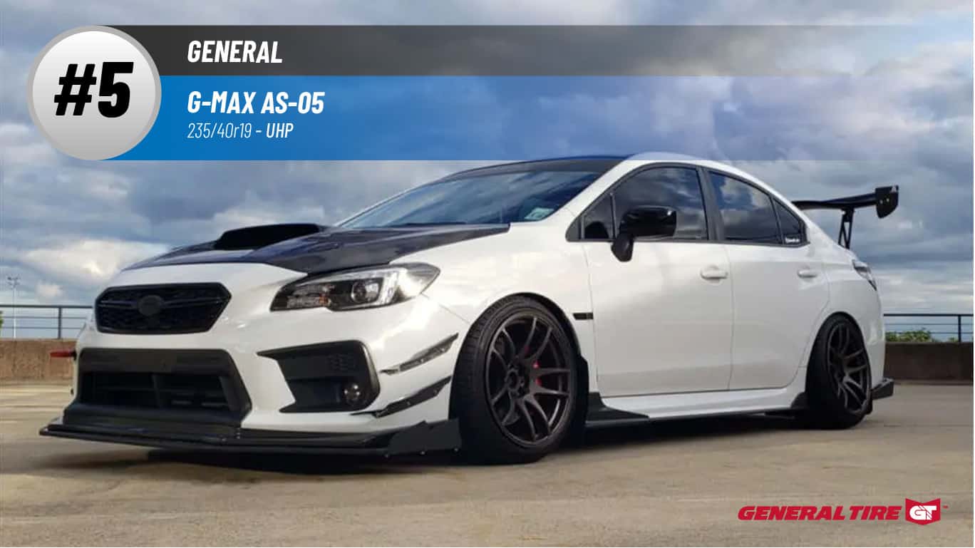 Top #5 UHP Tires: General G-Max AS-05 –best 235/40r19