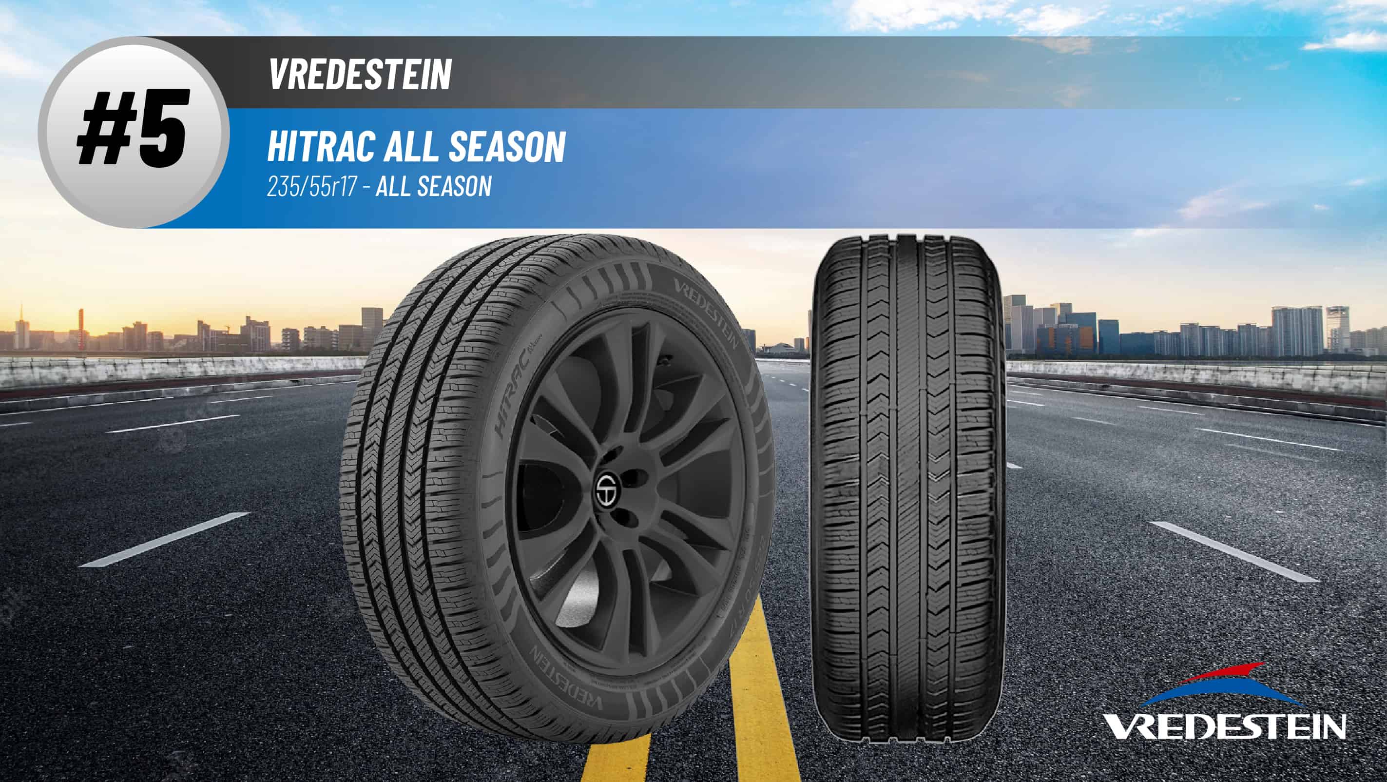 Top #5 All Season Tires: Vredestein Hitrac All Season – best 235/55r17