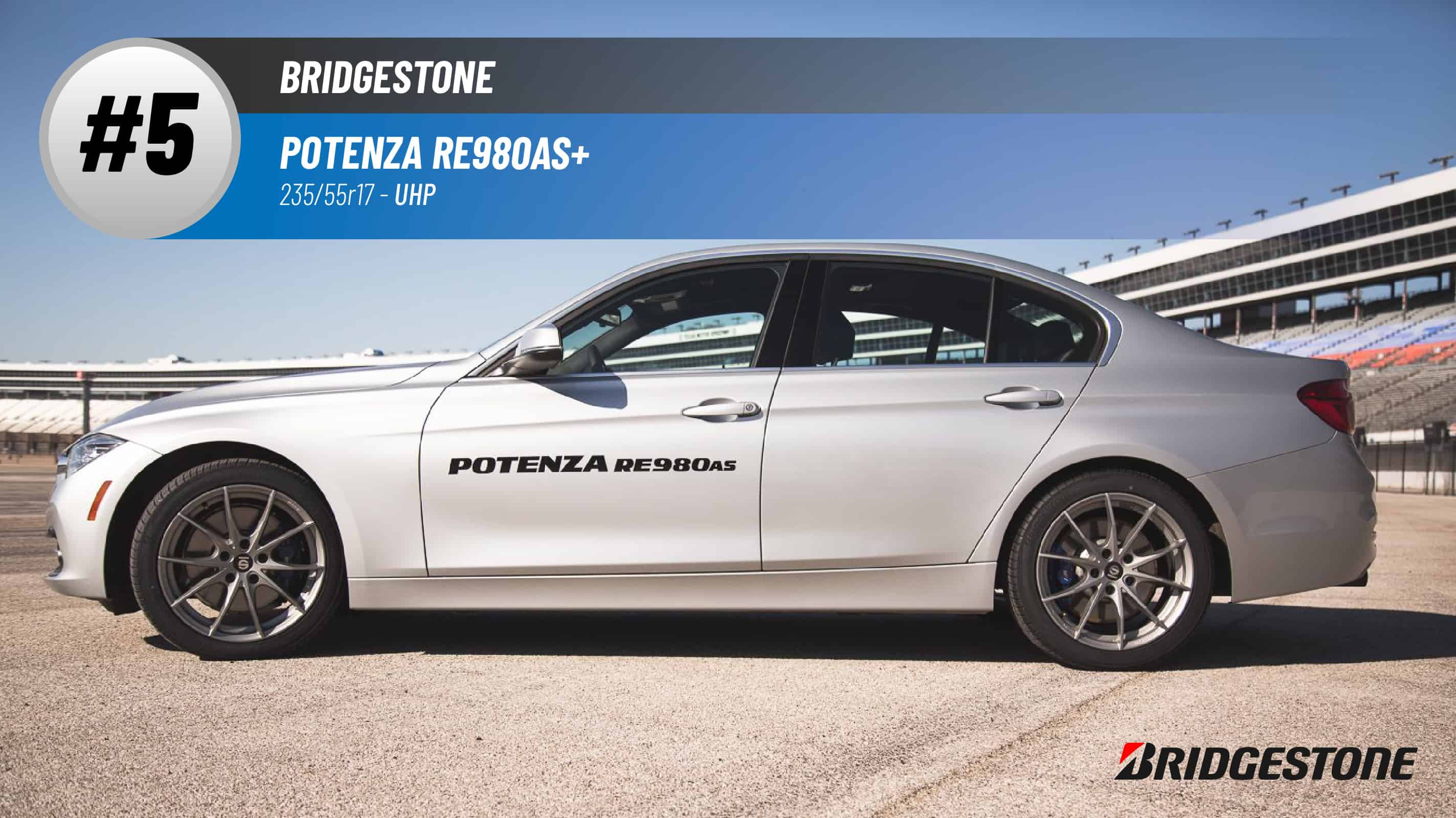 Top #5 UHP Tires: Bridgestone Potenza RE980AS+ 235/55r17