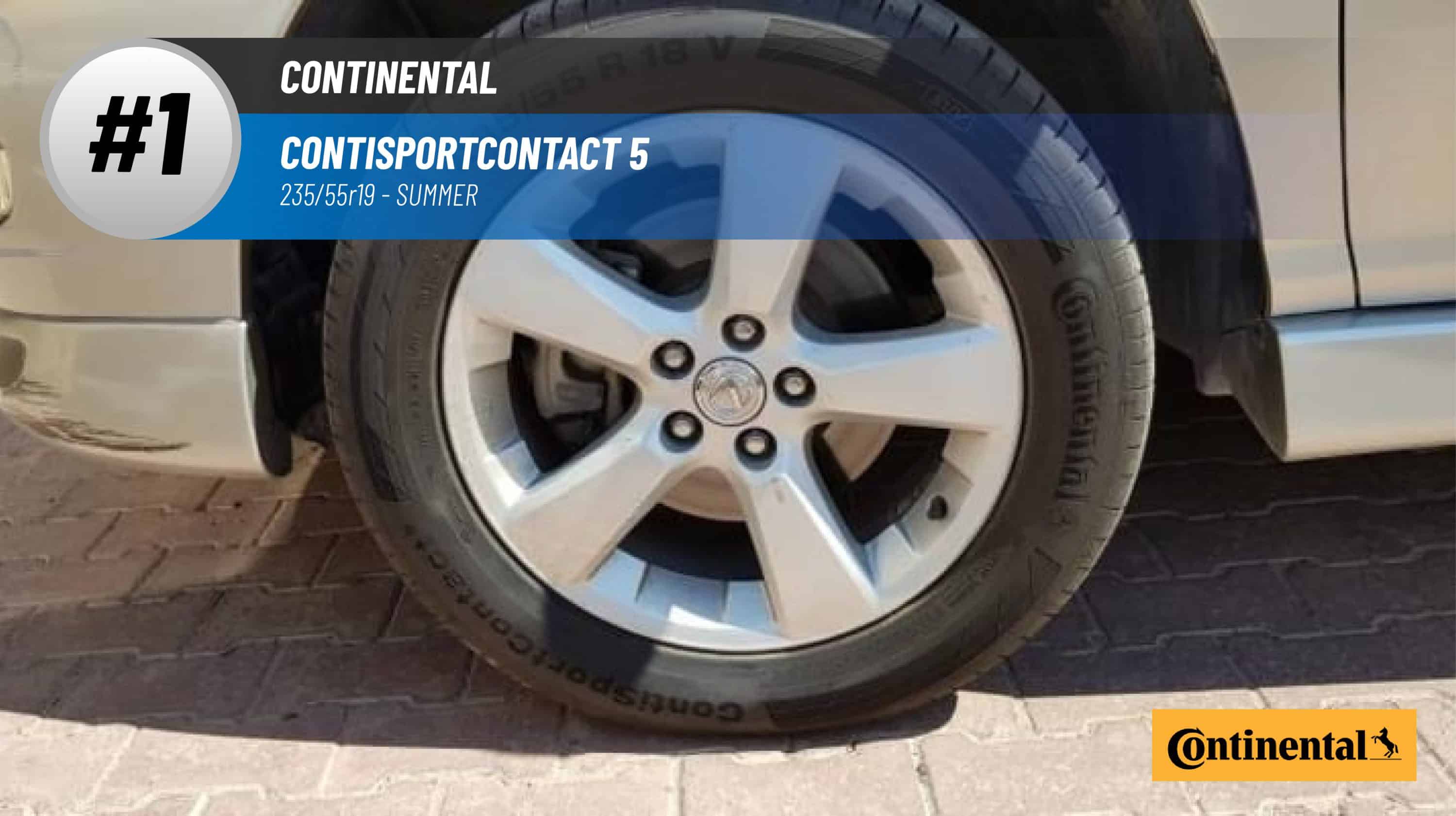Top #1 Summer Tires: Continental ContiSportContact 5 –best 235/55R19