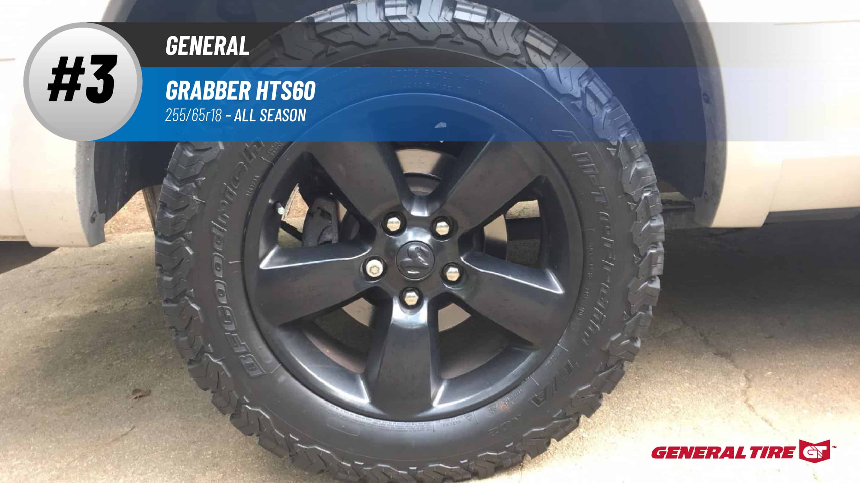 Top #3 All Season Tires: General Grabber HTS60 – best 255/65 r18