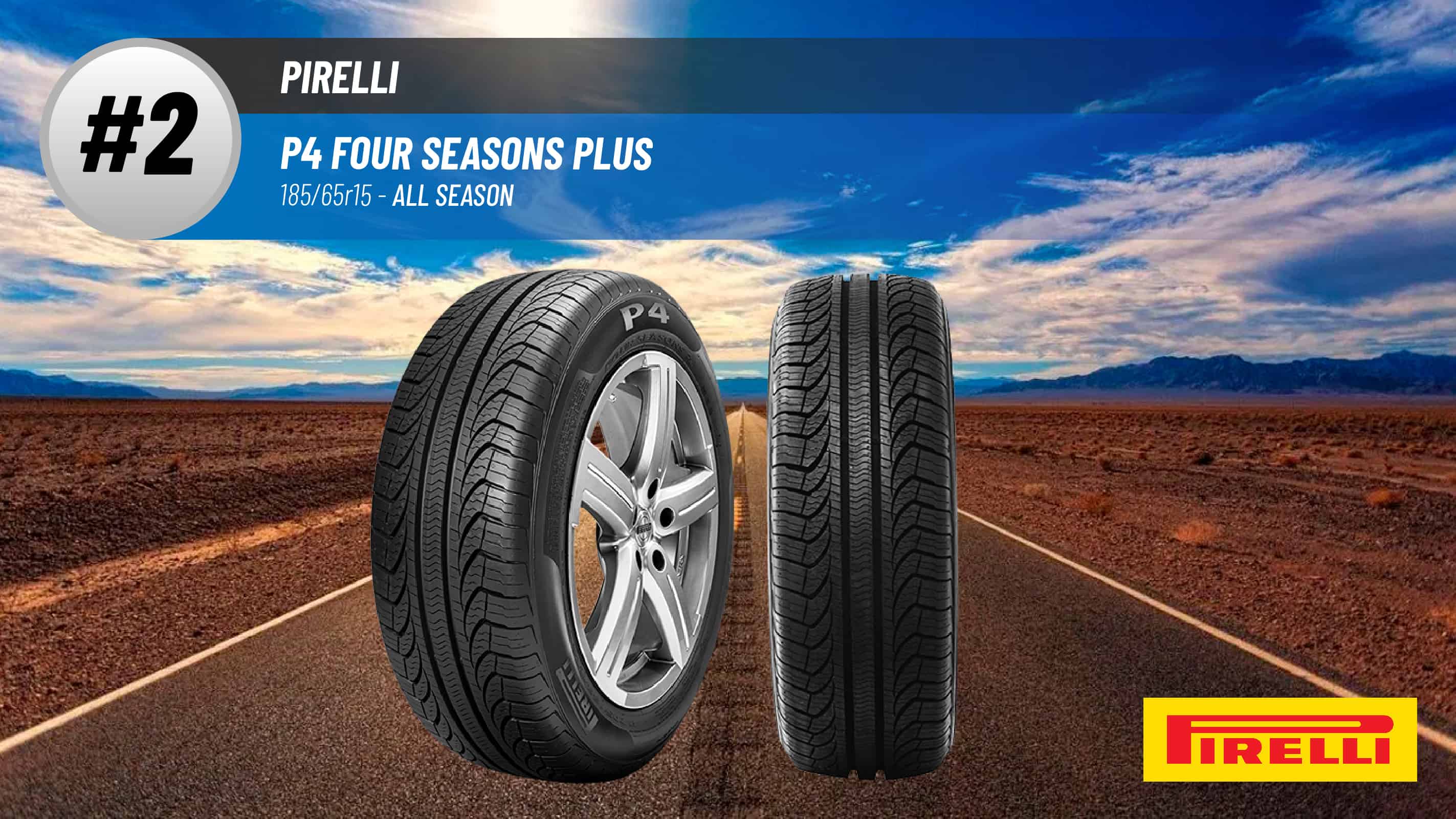 Top #2 All Season Tires: Pirelli P4 Four Seasons Plus – 185/65r15