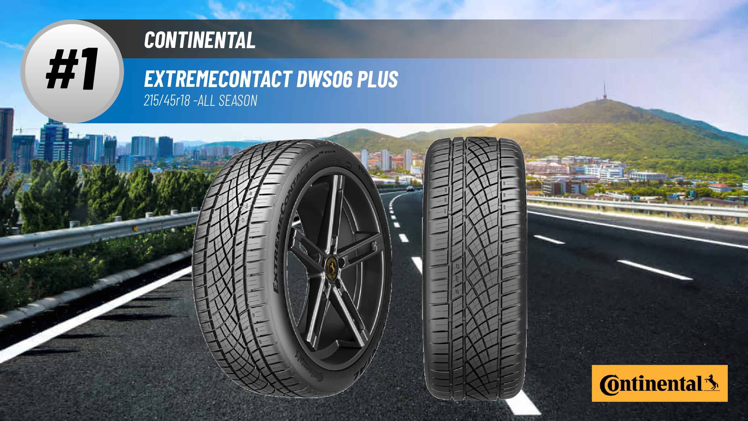 Top #1 All Season Tires: Continental ExtremeContact DWS06 Plus –best 215/45r18