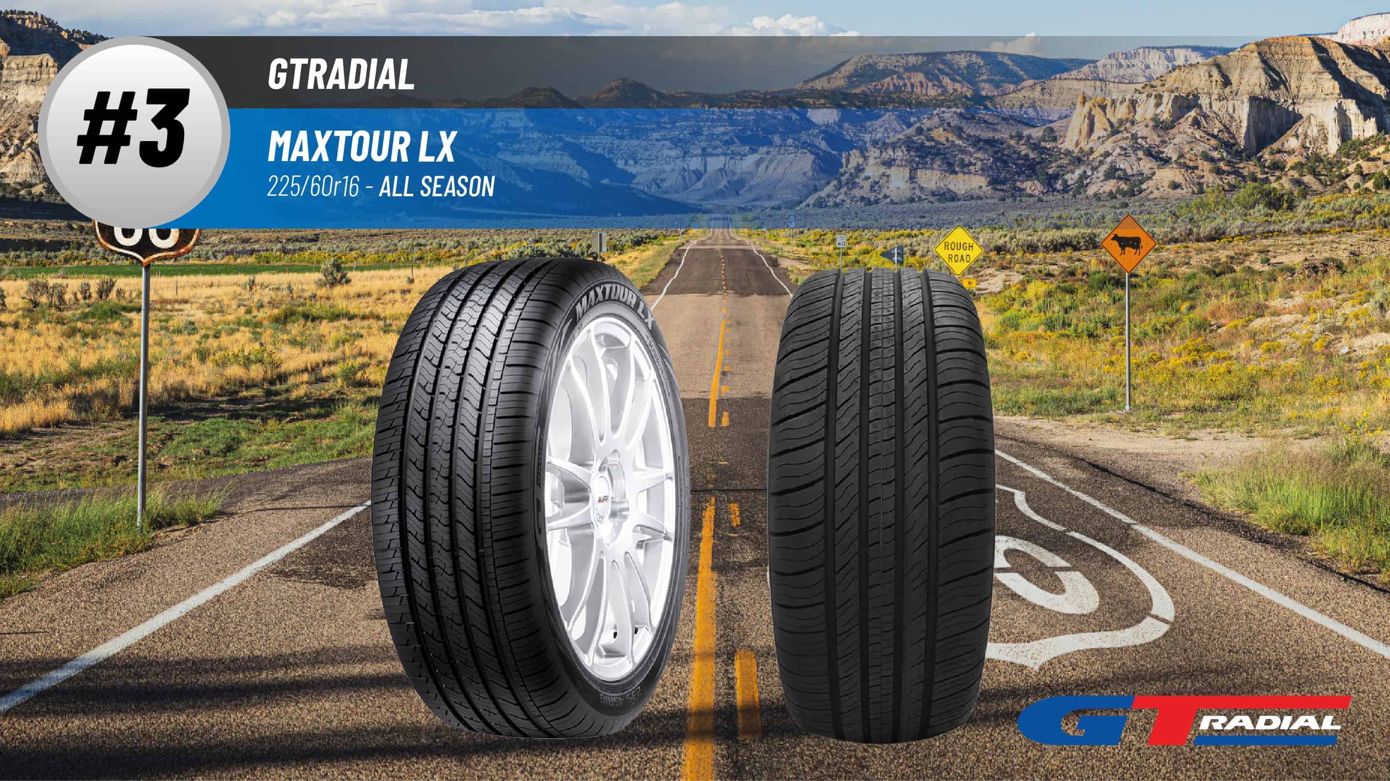 Top #3 All Season Tires: GT Radial Maxtour LX – 225/60r16