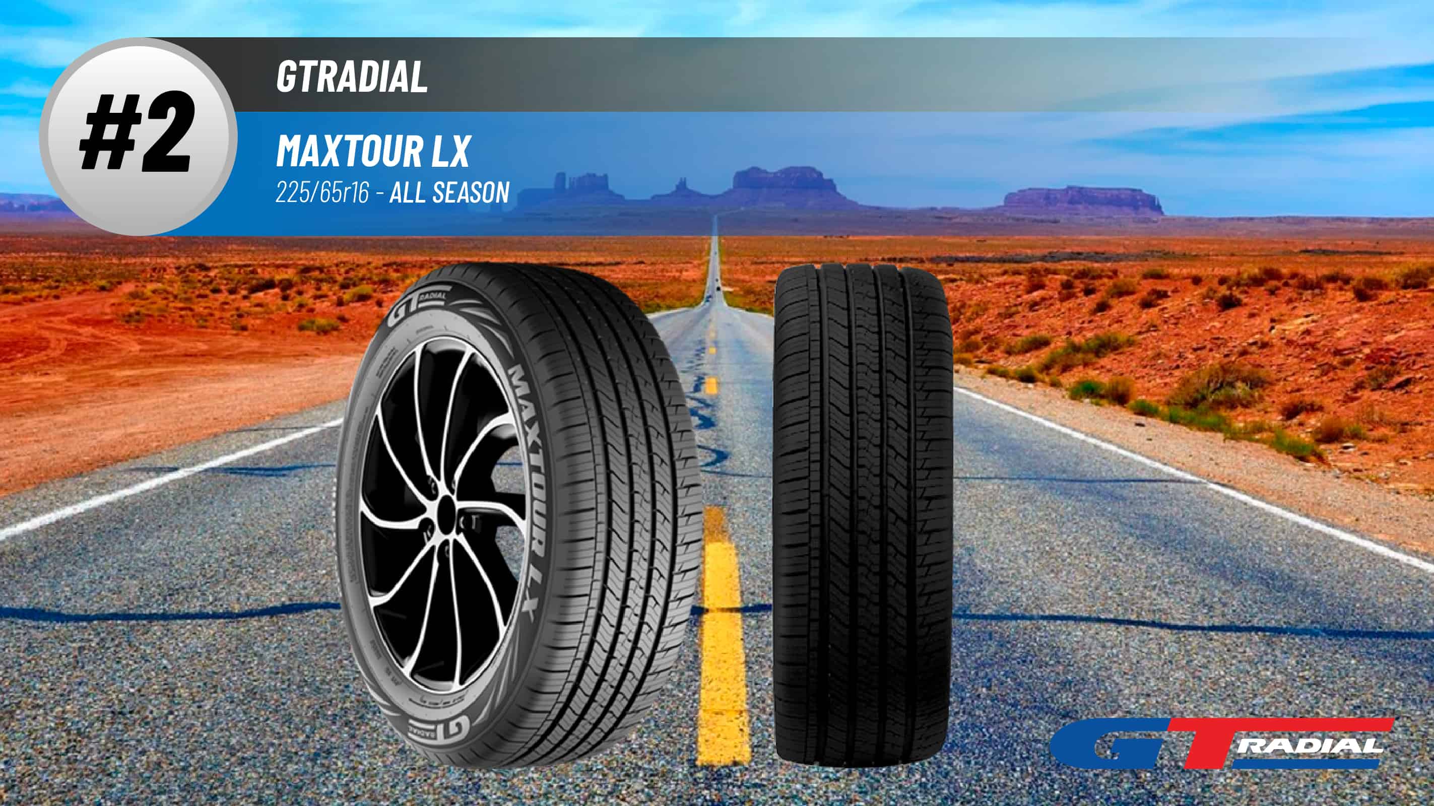 Top #2 All Season Tires: GT Radial Maxtour LX – 225/65r16