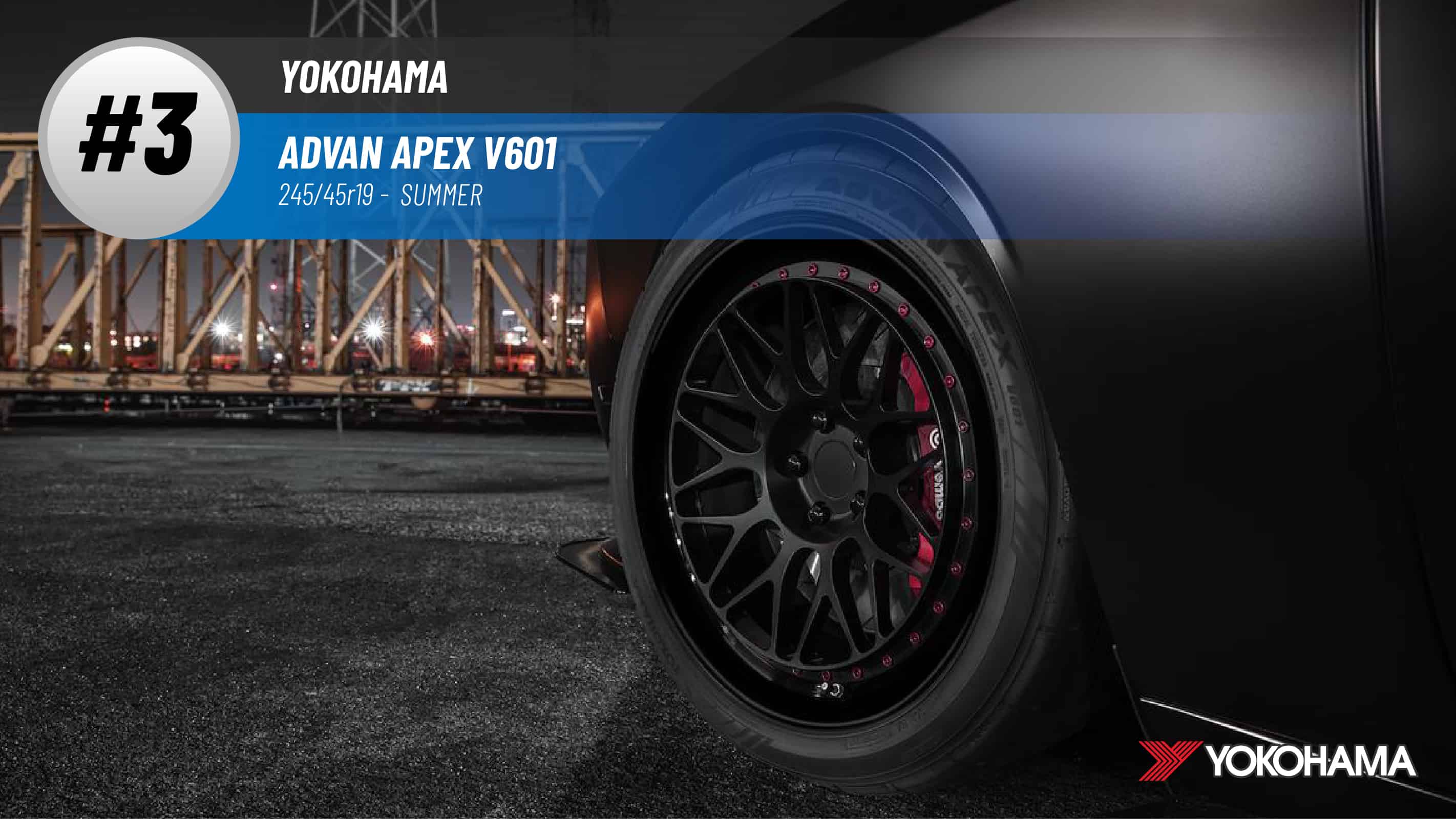 Top #3 Summer Tires: Yokohama Advan Apex V601 – 245/45r19