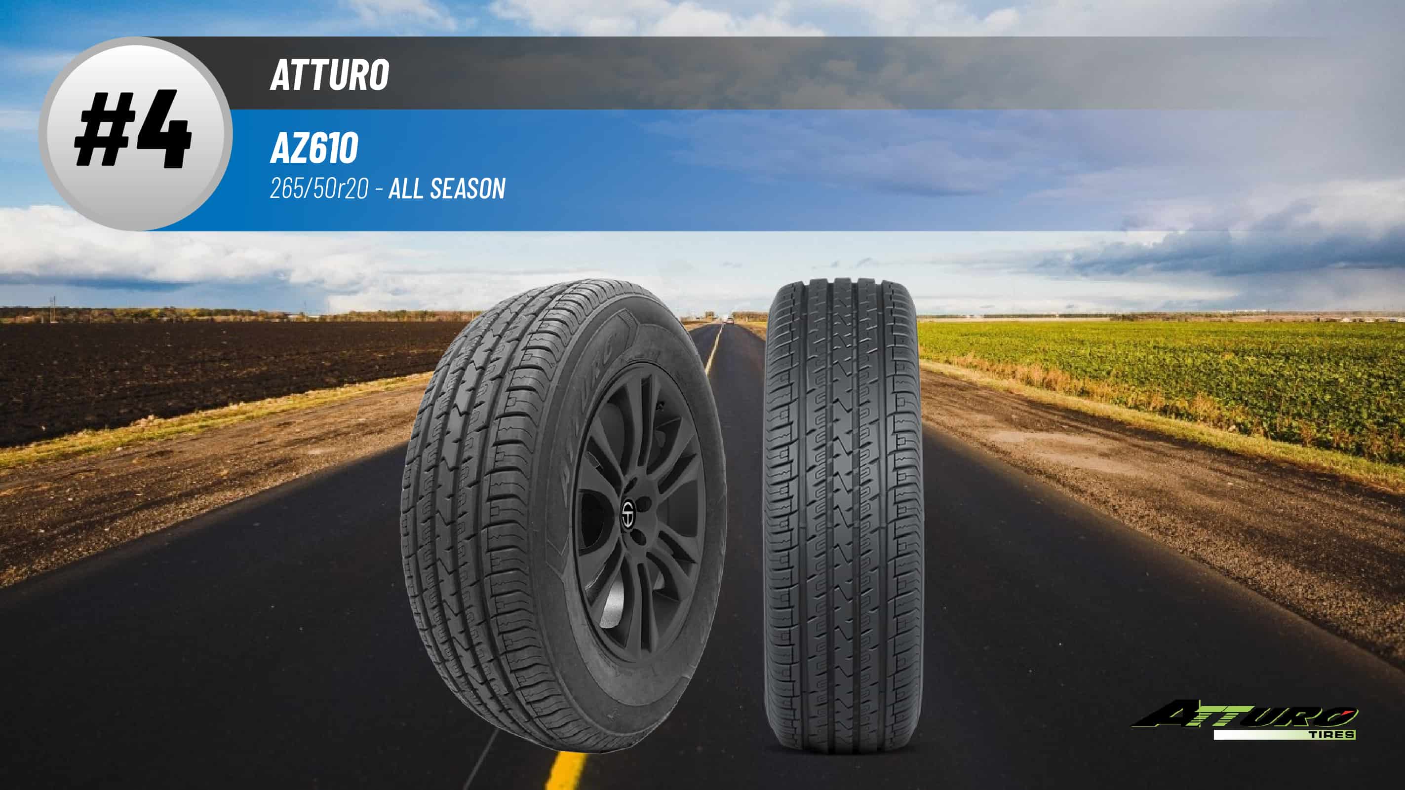 Top #4 All Season Tires: Atturo AZ610 – best 265/50r20