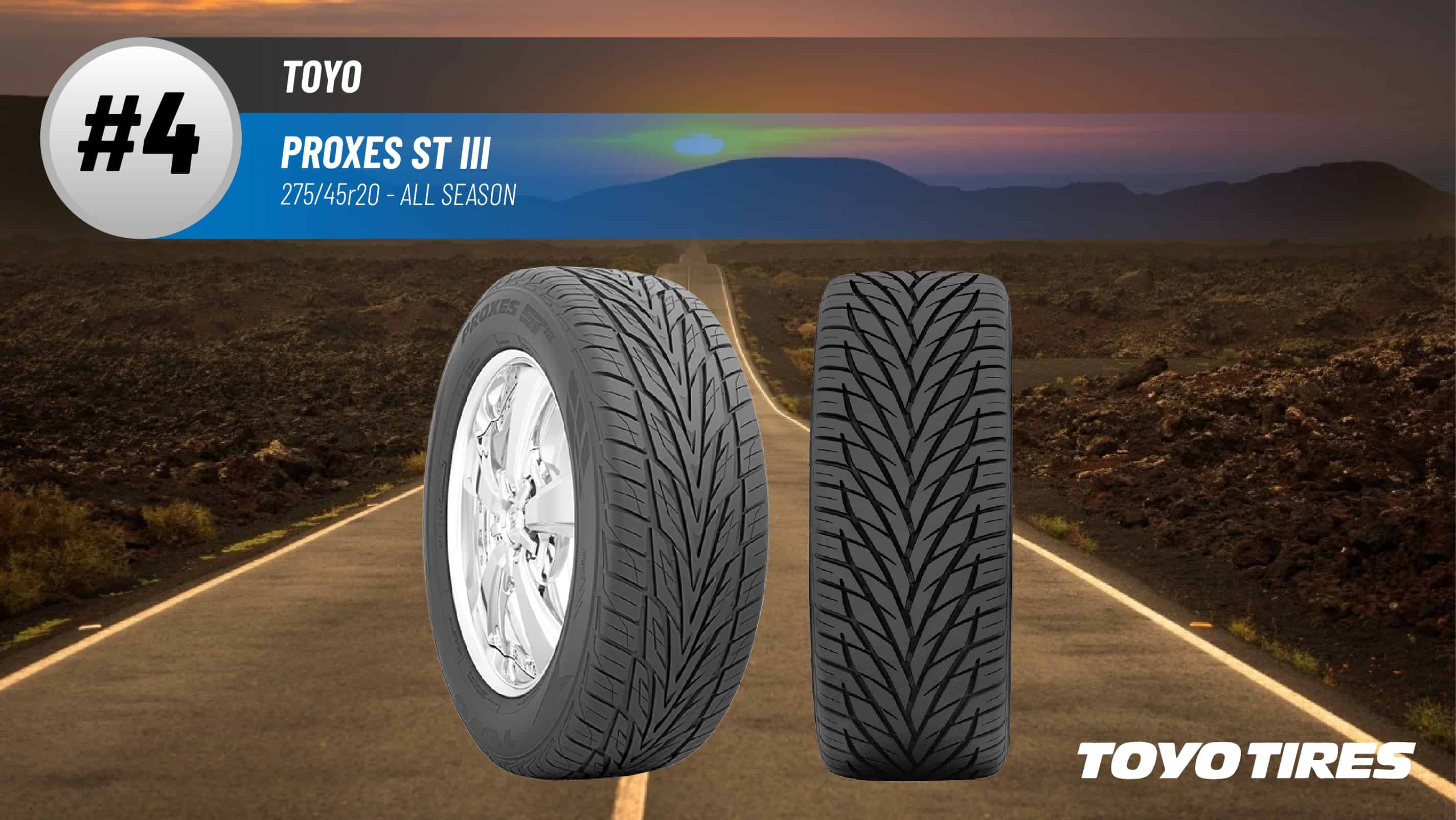 Top #4 All Season Tires: Toyo Proxes ST III – 275/45r20