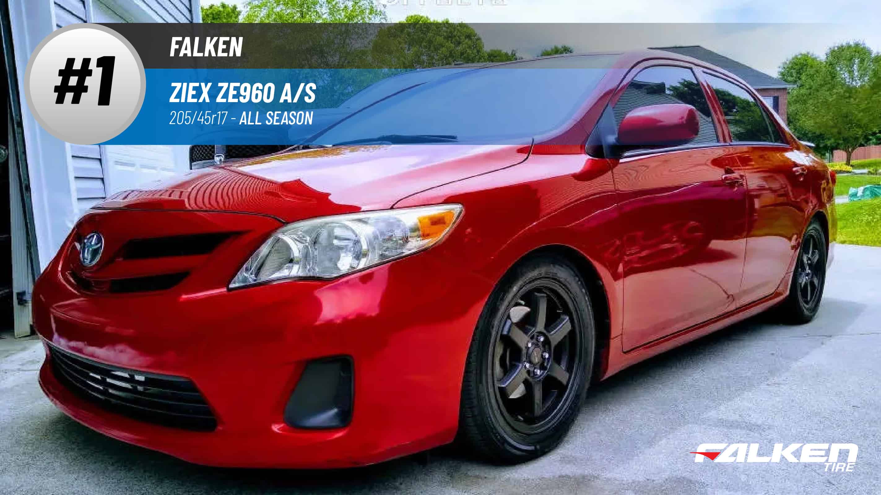 Top #1 All Season Tires: Falken Ziex ZE960 A/S – best 205/45r17