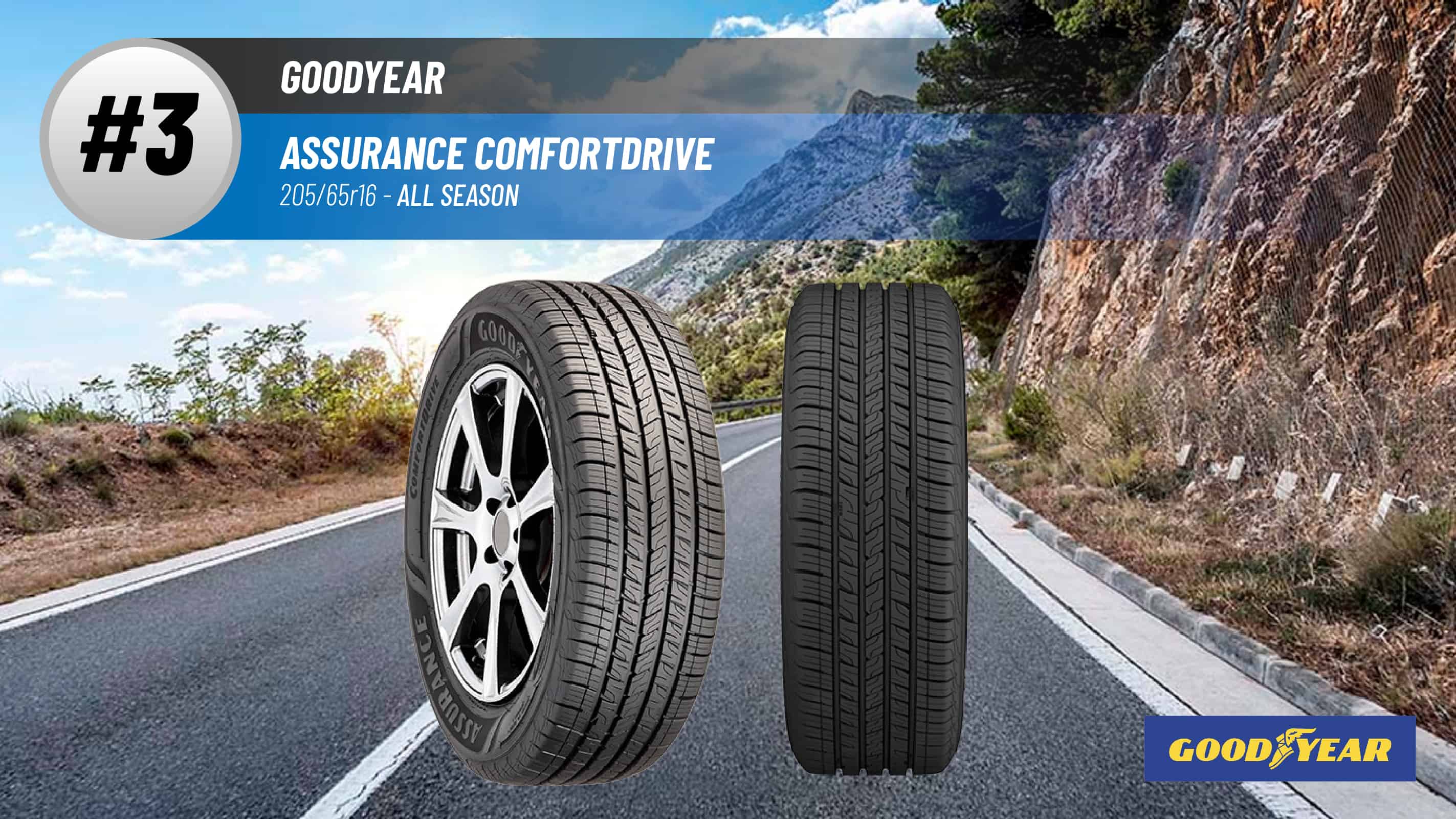 Top #3 All Season Tires: Goodyear Assurance Comfortdrive –best 205/65 R16