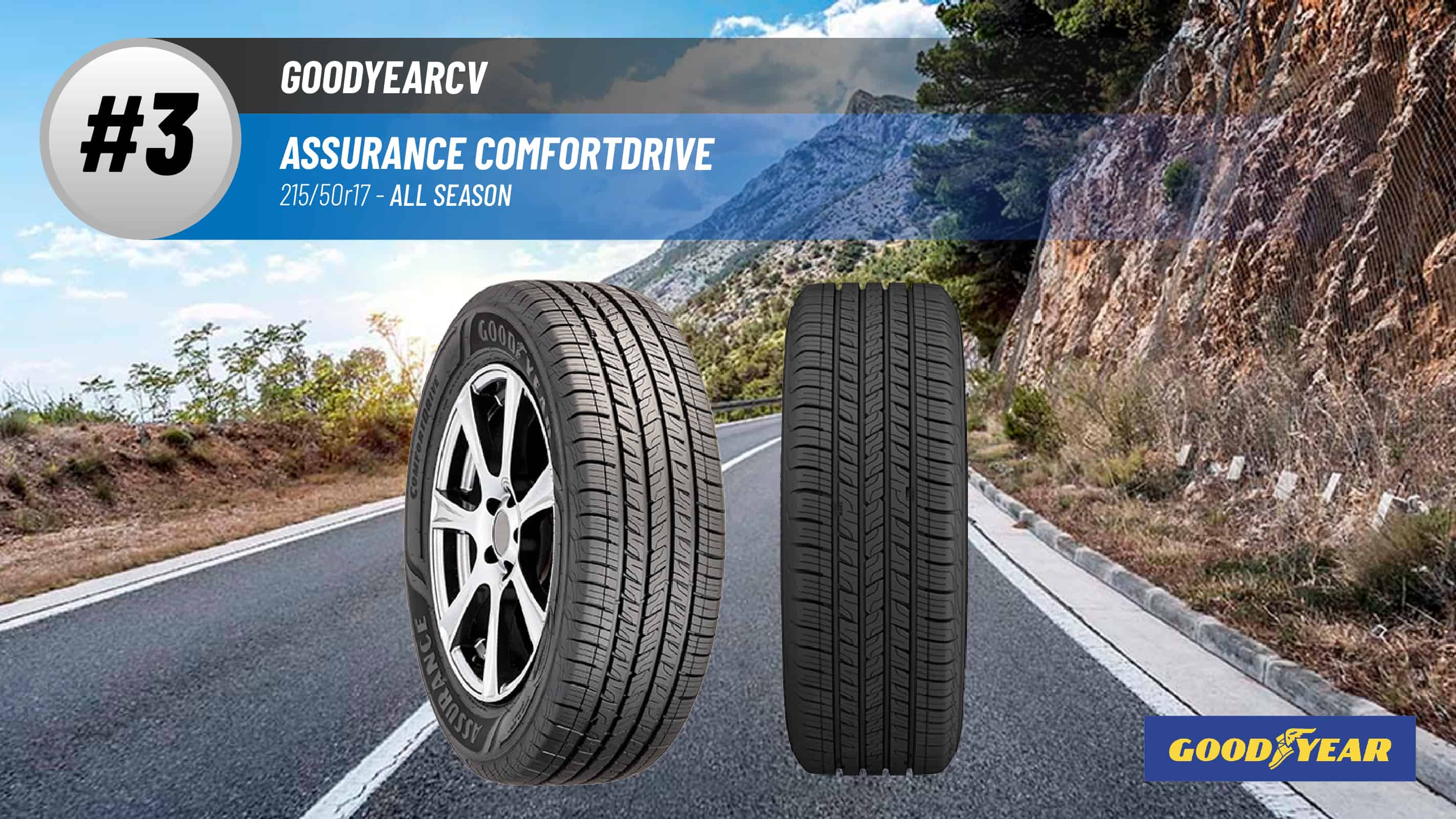 Top #3 All Season Tires: Goodyear Assurance Comfortdrive – best 215/50R17
