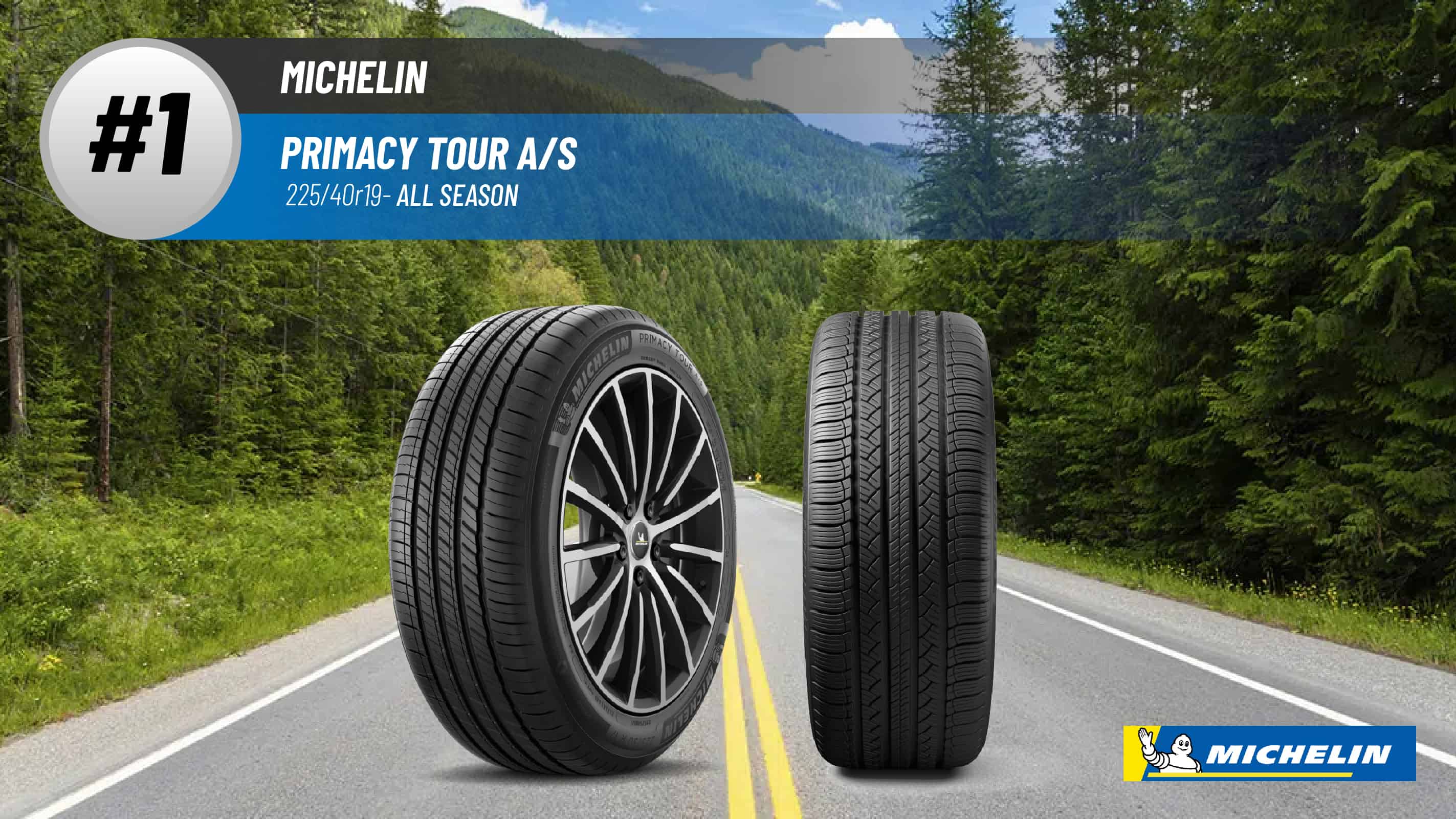 Top #1 All Season Tires: Michelin Primacy Tour A/S – best 225/40r19