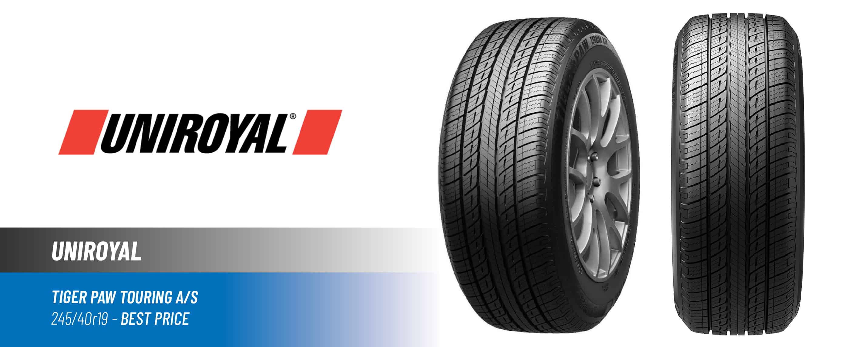 Top#4 Best Price: Uniroyal Tiger Paw Touring A/S – 245/40 R19