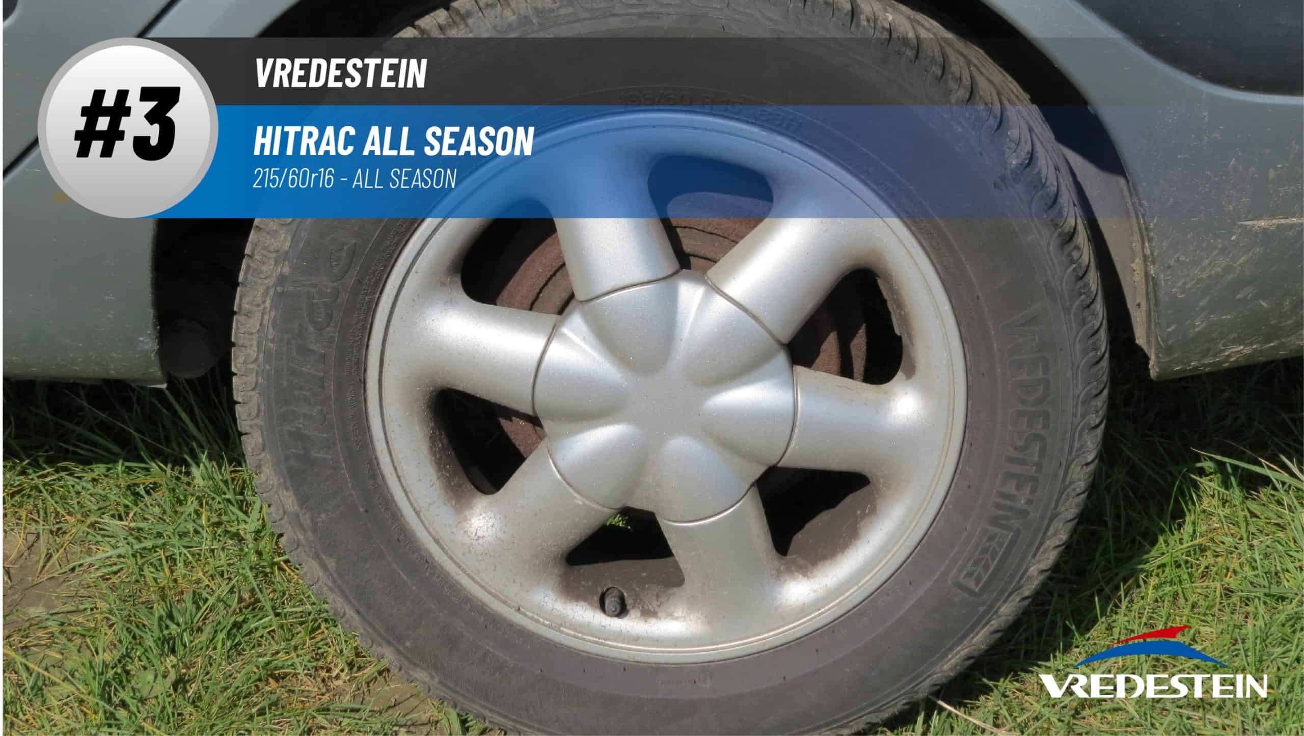 Top #3 All Season Tires: Vredestein Hitrac All Season – 215/60r16