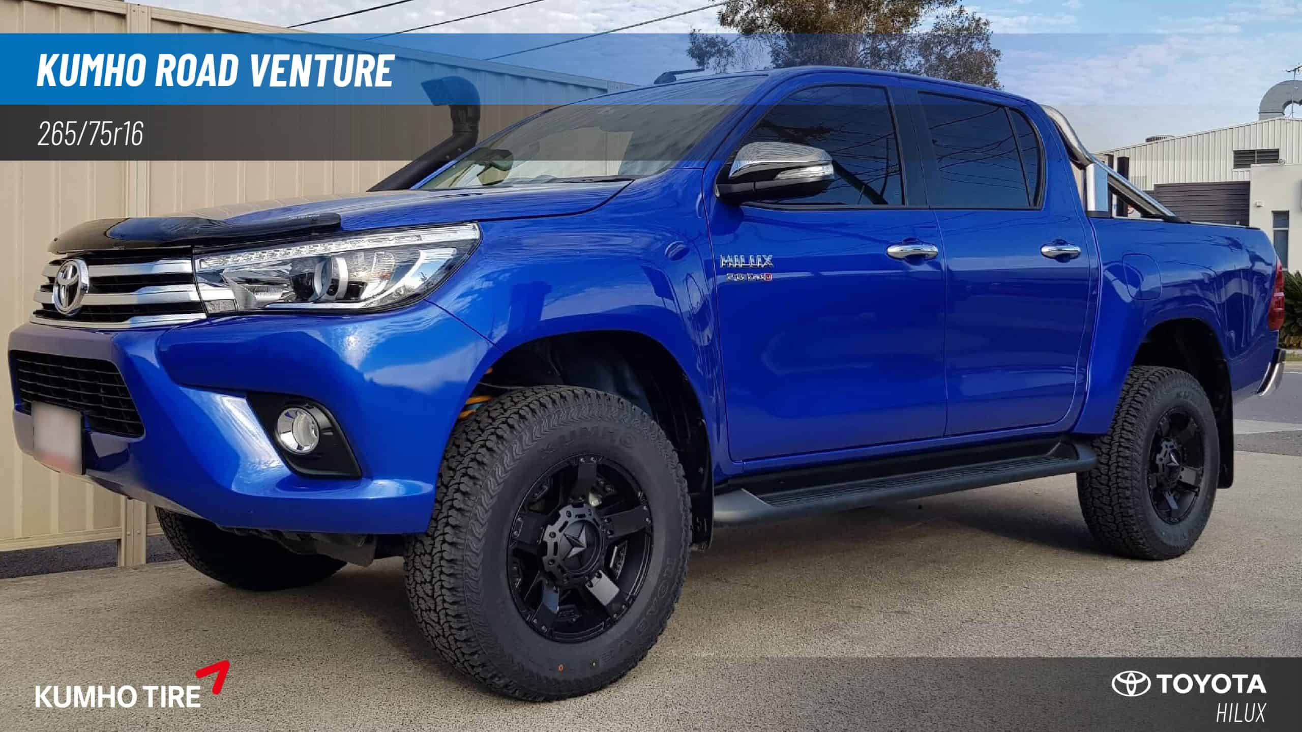 265/75R16 Toyota Hilux with with Kumho Road Venture
